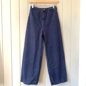 Free People Navy Wide Leg Pants Size 26